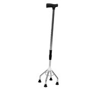 Mipcase Adjustable Elderly Four Leg Walking Cane with Non Slip Plastic Handle Durable Skid Hiking Pole for Seniors Disabled and Wounded Support Aid
