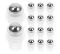 Mipcase aromatherapy roll on insert 20pcs Stainless Steel Roller Ball Bottle Tops Smooth Rolling Replacement for Essential Oil Roller Bottles Spa Use 16mm Neck Size