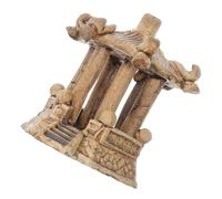 Mipcase Asian Aquarium Decor Mini Pagoda Ornament Ceramic Fish Tank Decoration Chinese Style Pavilion Zen Garden Bonsai