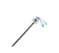 Mipcase Azure Stone Flower Hairpin Hair Chopstick with Retro Unique Design Easy to Fix Chignon Made of Agate Material that Won't Snag Hair