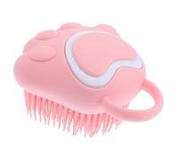 Mipcase Baby Silicone Bath Brush for Massage and Hair Washing, Pink, Multi-Functional Baby Bathing Brush Suitable for Sensitive Skin and Daily Shower Use