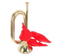 Mipcase Beginners Bugle for Orchestra with Rich and Powerful Tone, Easy to Handle Copper Military Style Wind Instrument Suitable for Bands and Performance in Golden Colour
