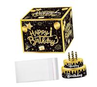 Mipcase Birthday Money Pull Box Set for Cash Pull Out Novelty Party Supplies Cash Box for Exciting Birthday Gift Surprises Easy Setup Decorative for Memorable Celebrations