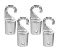Mipcase Blind Upgrade Vertical Replacement 4pcs for Wand Hook Metal Stick with Comfortable Grip Modern Silver Design Control Rod Universal Fit Compatibility for Window Drapery