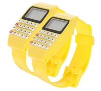 Mipcase Bling Watch 2pcs Watch Type Calculators Kids Calculating Watch Wrist Geometric Operation Watch Universal Wrist Watch for Boys Girls Children Yellow Mens Dress Watches