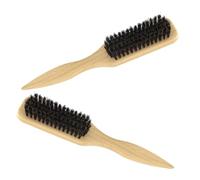 Mipcase Boar Bristle Beard Brush Lightweight 2pcs for Men with Wooden Handle and Multifunctional Design for Facial Hair Maintenance and Beard Styling, for Cleaning and Grooming Facial