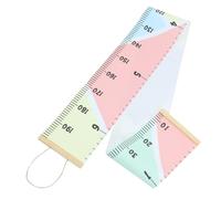 Mipcase Boys and Girls Growth Chart Wall Hanging Height Measure for Nursery, Wooden and Cloth Wall Decor, Removable Photo Prop, Easy to Apply Random Color