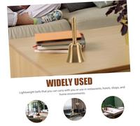 Mipcase Brass Christmas Hand Bell Small Smooth Finish Compact Loud Clear Sound for Reception Desk Service Call Versatile Elegant Decoration and Musical Instrument for Classroom Church