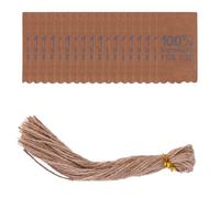 Mipcase Brown Kraft Paper Tag with Twine String Pre-Punched Holes Convenient to Use Handmade Merchandise Hangtag for Bookmarks and Student Words Cards
