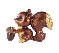 Mipcase Brown Squirrel Brooch Pin for Women, Cute Enamel Animal Lapel Pin, Novel Christmas Decoration Accessory