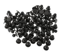 Mipcase Buttons for Replacement 100pcs Plastic Round Black Chef Suit Sewing Buttons for Clothing Garment Accessories DIY Sewing