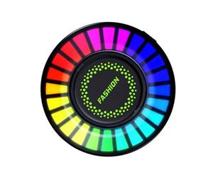 Mipcase Car Vent Clip Air Freshener with LED Rgb Ambient Light, Smart Music Rhythm Sound-controlled Diffuser for Auto Interior, Fragrance Diffuser with Multi-color Lighting for Car