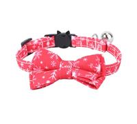 Mipcase Cat Collar Custom Pet Collars Ties Bow Wedding Breakaway Cat Cute Stylish Shiny Small Adjustable Cats Pet Merry Cat Bell Christmas Jingle Collar Soft Pets Accessories Green Cloth
