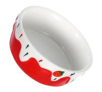 Mipcase Ceramic Hamster Food Bowl Guinea Pig Things Spill-resistant Dish for Hamsters Rabbits Chinchillas Guinea Pigs Hedgehogs