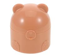 Mipcase Children’s Bear Shaped Powder Puff Container Refillable Loose Powder Box with Compact Plastic Case for Baby Skin Care