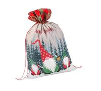 Mipcase Christmas Bag with No-face Old Man Print, Medium Cartoon Wrapping Bag for Presents and Storage, Decorative Xmas Tree Festival Sack