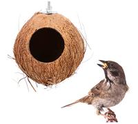 Mipcase Coconut Shell Bird's Nest Birds Hut Bed Comfortable Living for Canary Parrot Lark