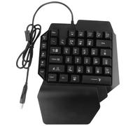 Mipcase Compact Single-hand Mechanical Gaming Keyboard Left Hand USB Plug and Play Keypad with 39 Keys Black Plastic for Home Entertainment and Playing Games