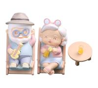 Mipcase Creative Elderly Couple Resin Figurine Set, Grandpa and Grandma Desktop Ornament for Wedding Anniversary, Valentine’s Day, and Christmas Home Décor