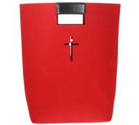 Mipcase Cross Design Felt Bible Carrying Case with Pu Handle, Spacious Tote Bag for Church Study and Everyday Shopping