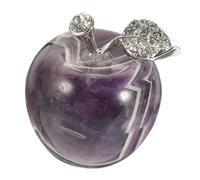 Mipcase Crystal Apple Ornament Natural Crystal Figurine for Home Decoration Table Centerpiece for Christmas Eve Birthday Office Living Display