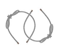 Mipcase Crystal Rhinestone Knotted Headband 2pcs Set with Bowknot Design Silver Hairband for Women Bridal Wedding Party Makeup and Face Washing Accessories