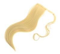Mipcase Curly Ponytail Hair Extensions Wrap around Wavy Hairpiece 613# Synthetic One-piece Ponytail Wig for Women Hair Styling and Updo
