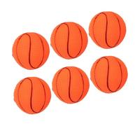 Mipcase Cute Vinyl Squeaky Dog Basketball 6 Pack Interactive Puppy Toy Dog Ball for Exercise Mental Stimulation