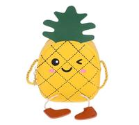 Mipcase Cute Yellow Pineapple Coin Purse Crossbody Bag with Storage Pouch and Adjustable Strap, Lovely Small Wallet Accessory for Travel and Daily Use