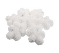 Mipcase Decorative Throw Pillow and Winter Season Accent Plush Snowflake Shape White with Zippered Design, Soft Pp Cotton Material, Christmas Holiday Home Decor for Couch and Bed