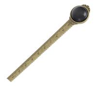 Mipcase Delicate Alloy Book Mark with Zinc Alloy and Natural Stone Material, Creative Retro Design, Easy to Carry Decorative Stationery Book Mark for Students, for Practice and Review