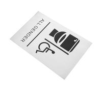 Mipcase Disabled Wheelchair Toilet Sign Restroom Sign Aluminium Alloy Silver Easy to Install Not Easy to Deform for Elevator and Public Toilet Door