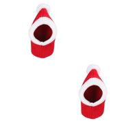 Mipcase Dog Christmas Hat 2 Pcs Christmas Pet Hat Pet Hat Ornament Headwear Supplies Christmas Pet Costume Dog Small Dog Hat Dog Santa Hat Christmas Dog Hat Pet Supplies Holiday Ornament Yarn Red