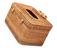 Mipcase Elegant Hand Woven Tissue Holder Natural Woven Box Butterfly Clip for Home Decor