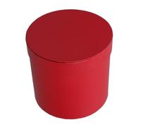 Mipcase Elegant Matte Red Mini Bouquet Box Round Floral Arrangement Present Bucket for Flower Packaging Gift Giving with Sturdy Construction and Sophisticated Design