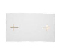 Mipcase Embroidered Church Communion Linen Church Altar Sacramental Cloth White Linen Fabric Reinforced Craftsmanship Easy to Clean for Festive Gatherings and Ceremonies