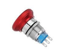 Mipcase Emergency Stop Switch Push Button Metal Mushroom Head 3Pin IP65 Waterproof Twist Reset for Workshop and Generator Applications