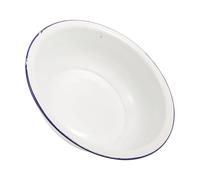 Mipcase Enamel Foot Soaking Tub Large 34cm White Basin Multi-functional Foot Bath Bucket Suitable for Relaxing and Laundry Use