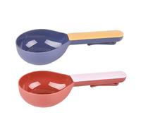 Mipcase Ergonomic Pet Feeding Accessories: 2 Pack of Abs Food Scoops for Dog and Cat Non-slip Grip for Controlling Pet Diet