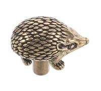 Mipcase European Style Brass Hedgehog Drawer Handles Vintage Finish, Antique Cabinet Pulls for Kitchen and Wardrobe Furniture, Decorative Hardware for Home Interiors