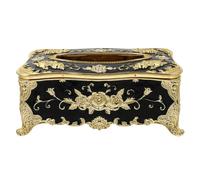 Mipcase European Style Napkin Box Acrylic Tissue Box with Embossment Pattern Light Luxury Texture Vintage Chic Design for Home Decoration