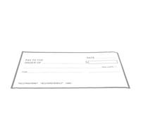 Mipcase Giant Dry Erase Fake Check 76.2 X 40.6 Cm Reusable Waterproof Oversized Bank Check for Awards Presentations Charity Fundraising