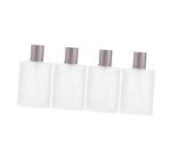 Mipcase Glass Perfume Bottle Glass Spray Bottle 4pcs 50ml Frosted Refillable Atomizer Set for Travel Portable Perfume Storage