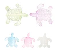 Mipcase Gleaming Turtle Figurines 5pcs Resin Turtle Decor Desk Garden Accessories Perfect Present
