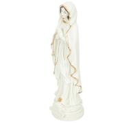Mipcase Glow in The Dark Resin Desktop Mary Statue with Praying Hands, Catholic Madonna Ornament for Home Decoration and Religious, Luminous Resin Craft Figurine for Church and Office