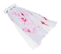 Mipcase Gothic Blood Veil with Comb for Halloween Party, Long Fabric Veil Not Easy to Break, Unique Decorative Hair Accessory for Women