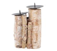 Mipcase Handcrafted Decoration, Mood Relaxation Relief Provides and Wooden Candlestick Holder Beige Synthetic Material Beautiful Outlook Design for Home Party