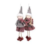 Mipcase Handmade Appearance Fine Christmas Pendant 2pcs with Doll Angel Workmanship, Cloth Material, Can be Hung Romantic Themed Attractive Hanging or Bed Room Party