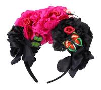 Mipcase Headband Halloween Firmly Stays on Head with Butterfly Shape Peony Flower Hair Band Lightweight Polyester Cloth for Performance Party and Halloween Decorations