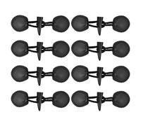 Mipcase Horn Toggle Buttons Vintage Style Black Resin and Pu Leather 8 Pairs with Versatile Functionality and Shape Retention, for Autumn and Winter for Sewing Coats and Knitwear